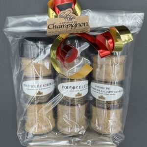 Trio de 3 poudres de champignons (cèpes, girolles, mousserons de la Saint Georges)